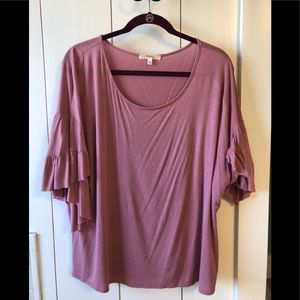 Boutique top in mauve